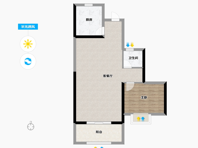 福建省-福州市-中铁城江督府-71.55-户型库-采光通风