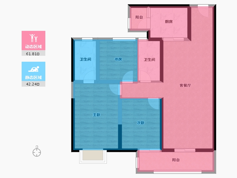 云南省-昆明市-中海寰宇天下-92.48-户型库-动静分区