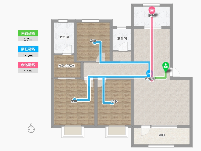 河南省-濮阳市-向荣壹号院-100.60-户型库-动静线