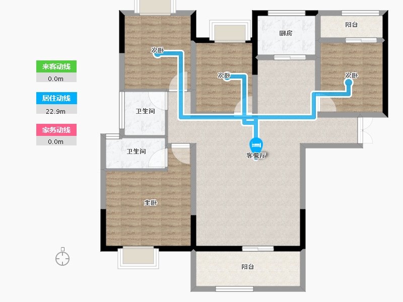 湖北省-十堰市-芳林雅苑•翡翠郡-117.94-户型库-动静线