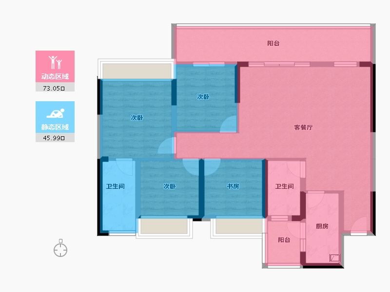 云南省-昭通市-红星国际-106.01-户型库-动静分区