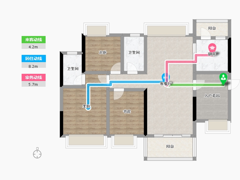 江西省-抚州市-家和十里桃源健康小镇-93.09-户型库-动静线