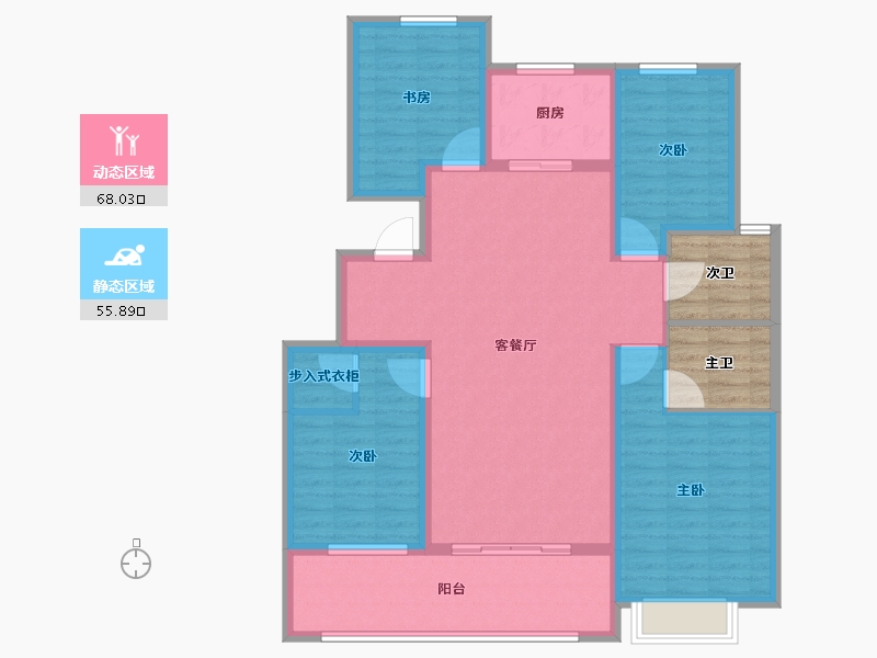 山东省-济宁市-睿湖印象-120.91-户型库-动静分区