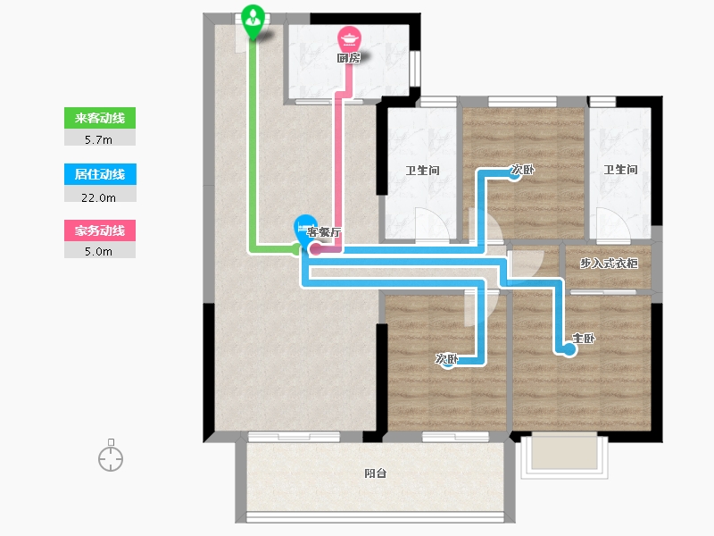 福建省-福州市-中发印象外滩-87.85-户型库-动静线