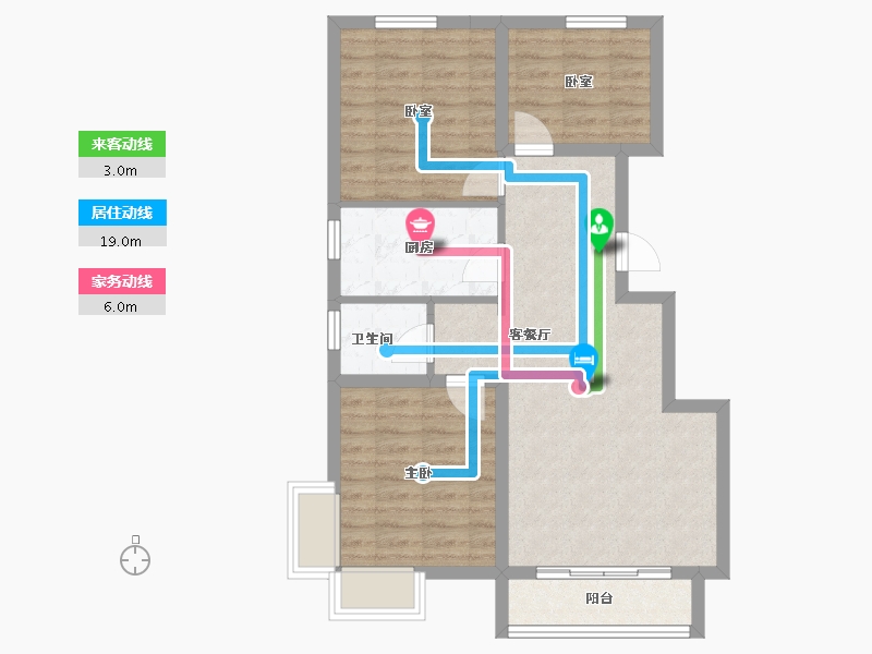 河北省-石家庄市-厚德福城礼著南院-90.00-户型库-动静线