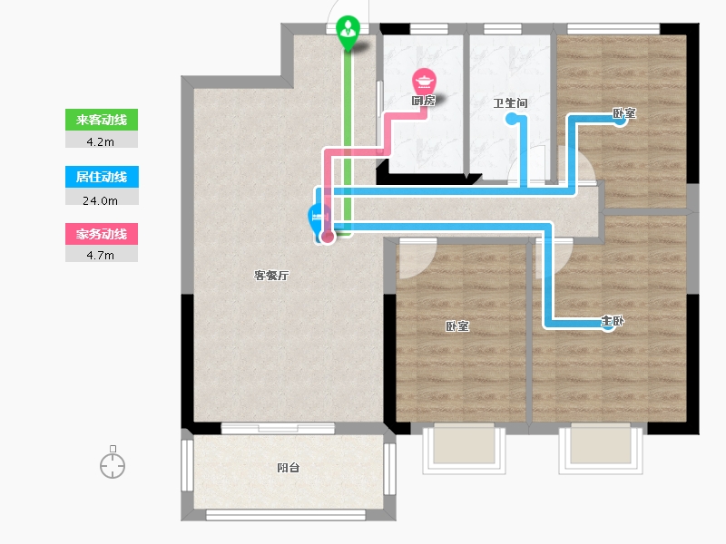 江西省-吉安市-龙城御璟国际-83.77-户型库-动静线