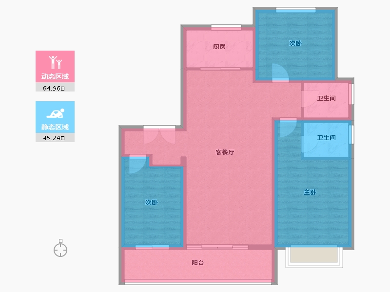 河南省-濮阳市-崛起翎云府-99.13-户型库-动静分区