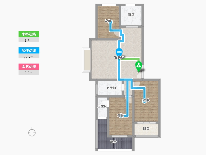 河南省-濮阳市-龙泰·玺园-95.08-户型库-动静线