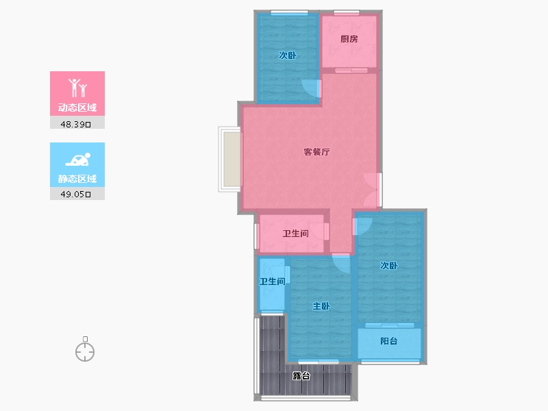 河南省-濮阳市-龙泰·玺园-95.08-户型库-动静分区