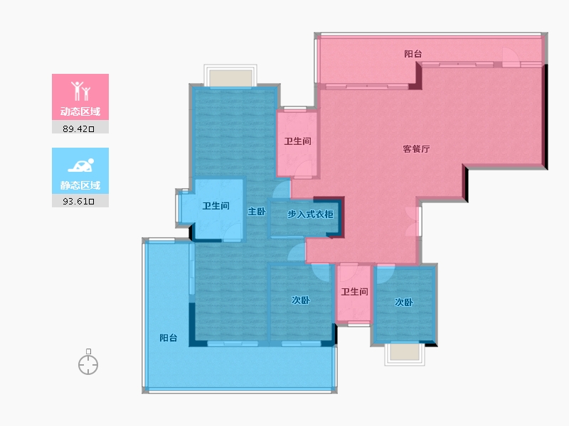 贵州省-贵阳市-贵高速花溪26-167.73-户型库-动静分区