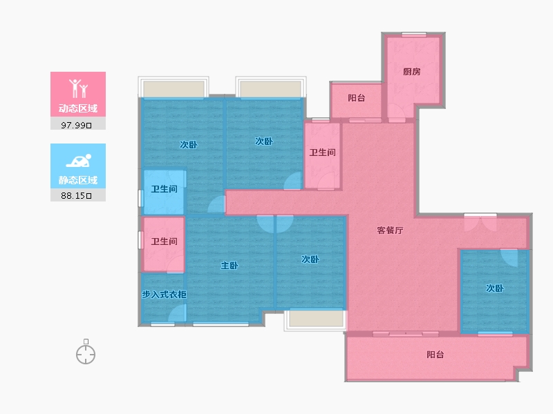 广东省-汕尾市-荣归故里富航花园-170.30-户型库-动静分区