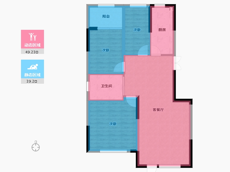 辽宁省-抚顺市-电建地产海赋外滩-79.96-户型库-动静分区