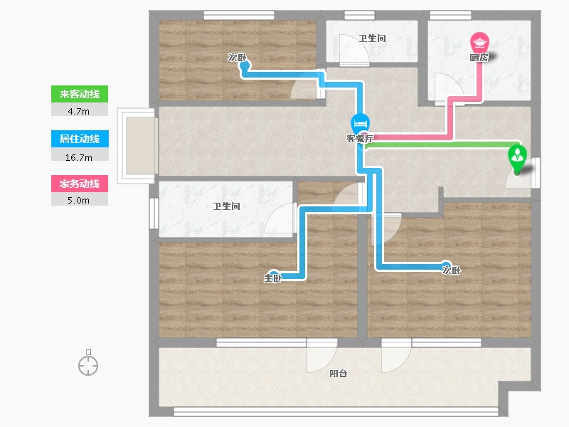 山东省-济宁市-九巨龙孝养城-91.48-户型库-动静线