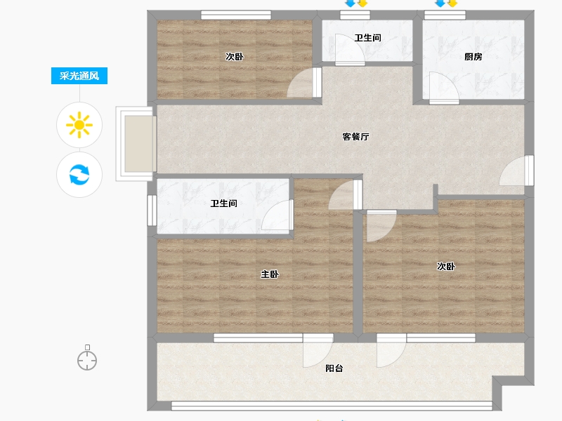 山东省-济宁市-九巨龙孝养城-91.48-户型库-采光通风