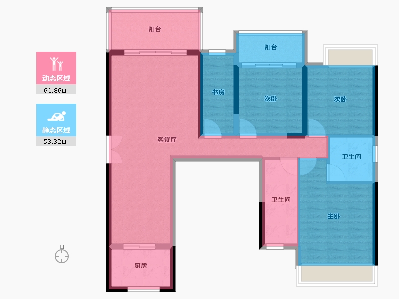 湖南省-株洲市-建宸大院-102.69-户型库-动静分区