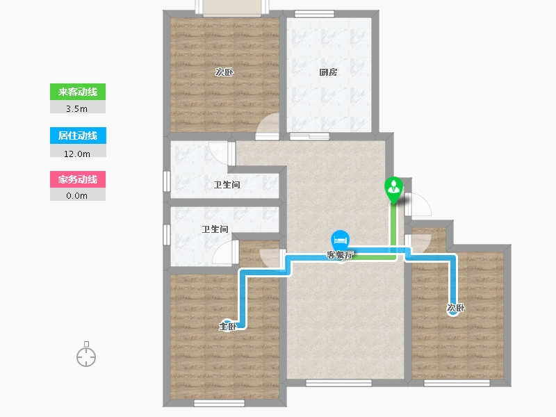 黑龙江省-七台河市-宝泰华府-99.14-户型库-动静线