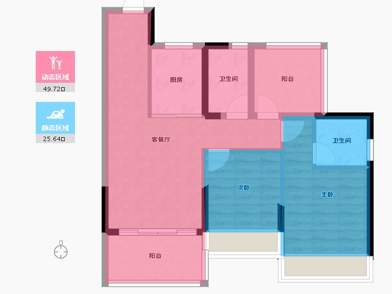 广西壮族自治区-贵港市-贵港天空之城-66.78-户型库-动静分区