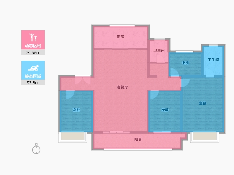 山东省-济宁市-中南珑悦-124.23-户型库-动静分区