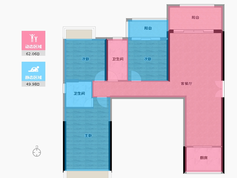 湖南省-株洲市-建宸大院-100.86-户型库-动静分区