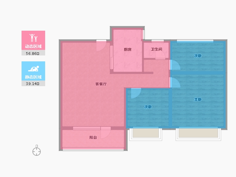 山东省-济宁市-九巨龙孝养城-85.96-户型库-动静分区