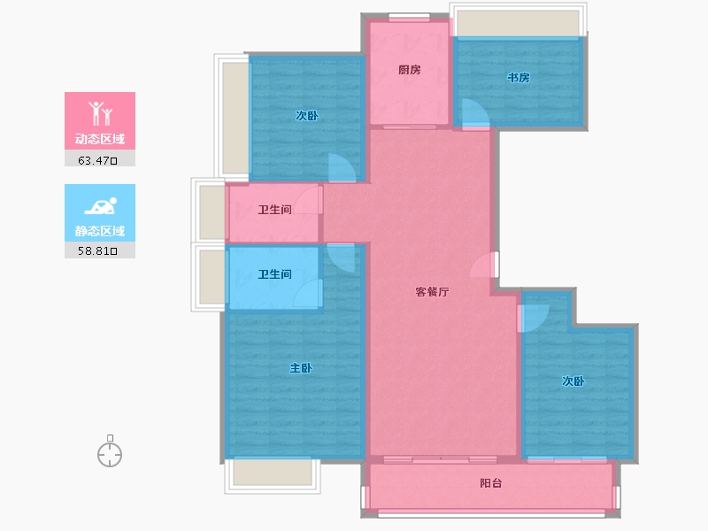 河南省-平顶山市-蔚然花园-110.40-户型库-动静分区