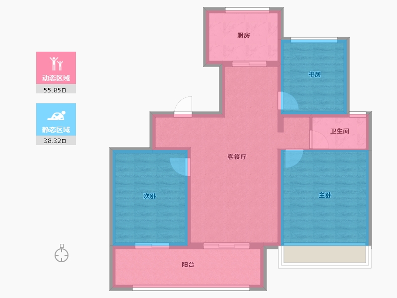 安徽省-滁州市-国兴明珑湾-84.01-户型库-动静分区