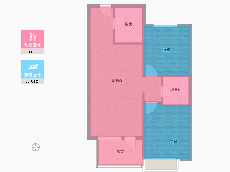 河北省-廊坊市-霸州荣盛枫林苑-64.95-户型库-动静分区