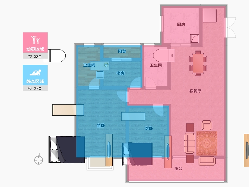 山东省-济宁市-保利时光印象-105.01-户型库-动静分区