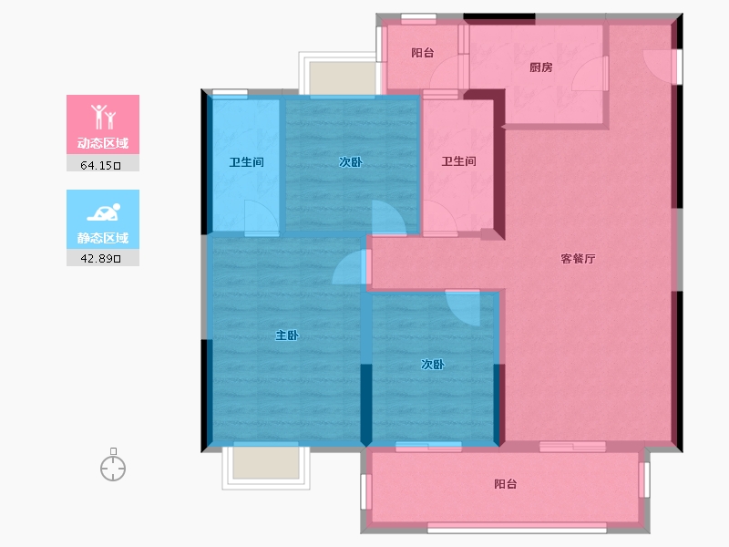 四川省-成都市-新鸿基悦城-99.03-户型库-动静分区