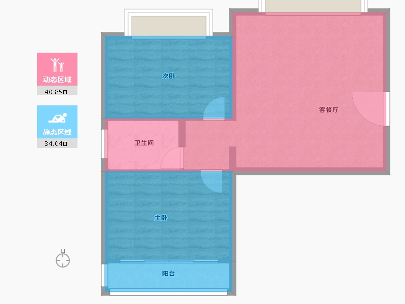 山东省-烟台市-半岛蓝庭-68.30-户型库-动静分区