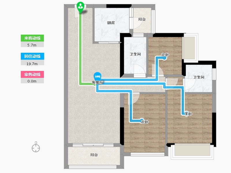 广东省-肇庆市-四会碧桂园明珠花园-78.96-户型库-动静线