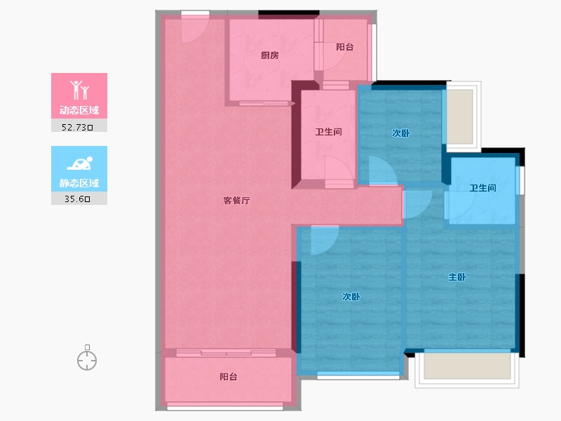 广东省-肇庆市-四会碧桂园明珠花园-78.96-户型库-动静分区