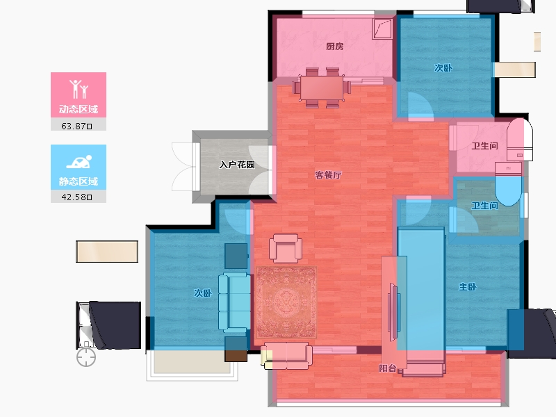 河南省-濮阳市-冶都玖號院一期-99.19-户型库-动静分区