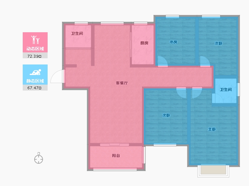 河南省-濮阳市-诚城·幸福里-124.96-户型库-动静分区