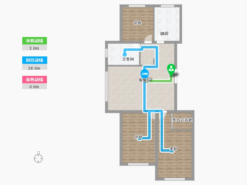 黑龙江省-鹤岗市-鼎都国际-109.23-户型库-动静线