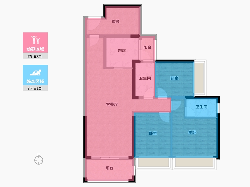 广东省-河源市-万隆钓鱼台一号-91.98-户型库-动静分区