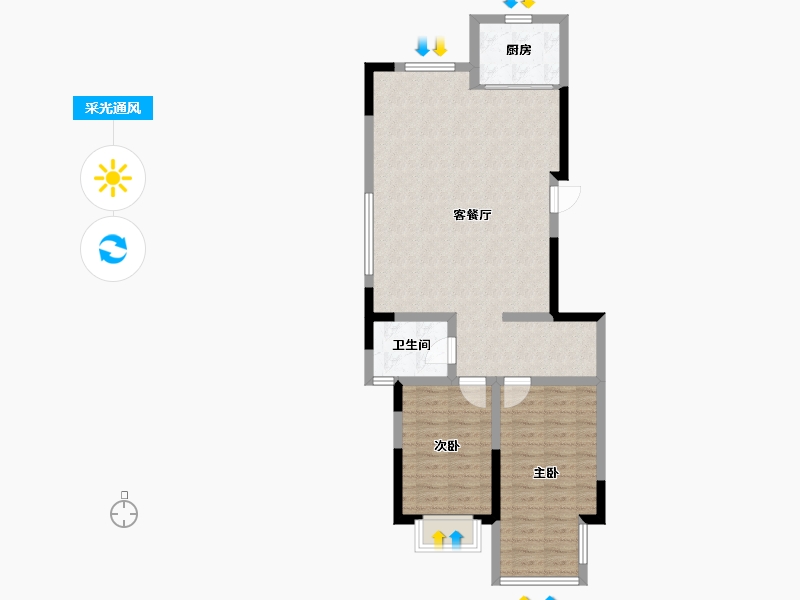 山东省-威海市-悦海苑小区-95.00-户型库-采光通风