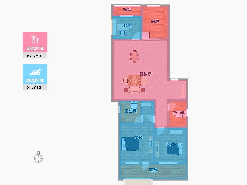 山东省-济宁市-保利时光印象-103.21-户型库-动静分区