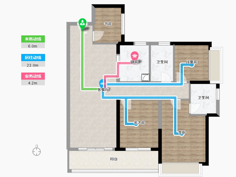 广东省-广州市-广州融创文旅城-B4区-101.00-户型库-动静线