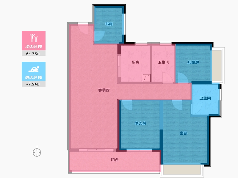 广东省-广州市-广州融创文旅城-B4区-101.00-户型库-动静分区