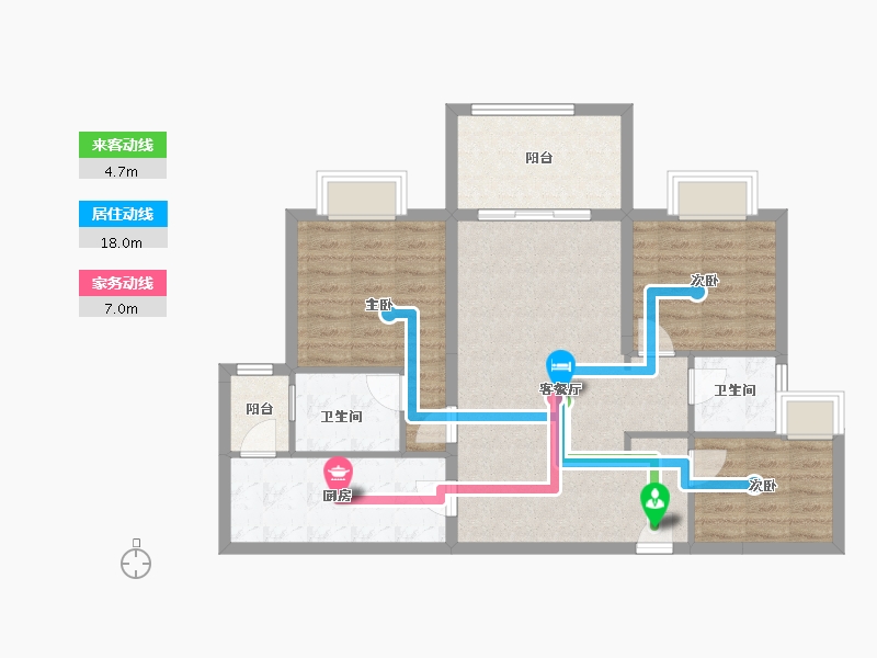 广东省-河源市-兴泰花园三期-86.65-户型库-动静线