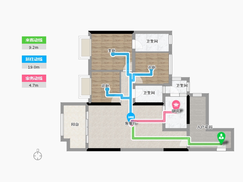 广东省-河源市-兴泰花园三期-86.36-户型库-动静线