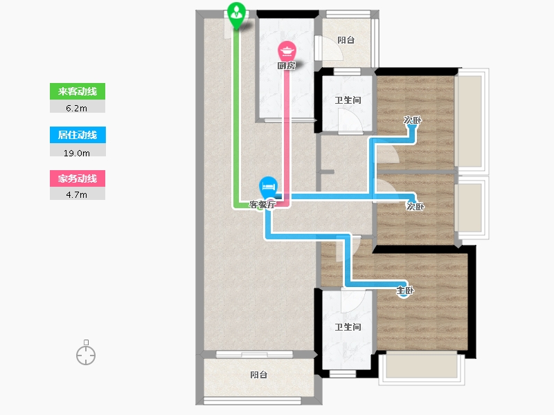 广东省-肇庆市-四会碧桂园明珠花园-79.87-户型库-动静线