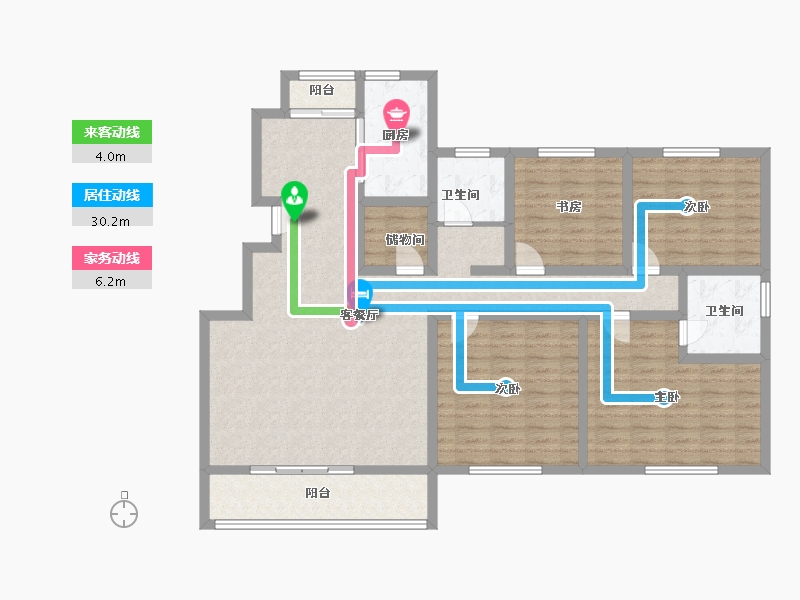 山东省-济宁市-龙翔御书坊-133.34-户型库-动静线