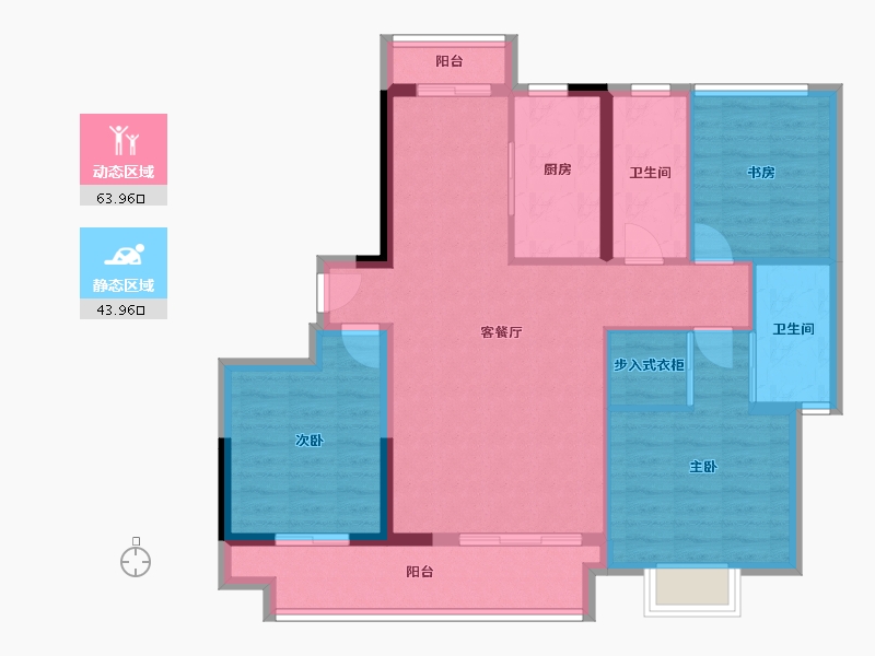 山东省-烟台市-龙昌学府-97.00-户型库-动静分区