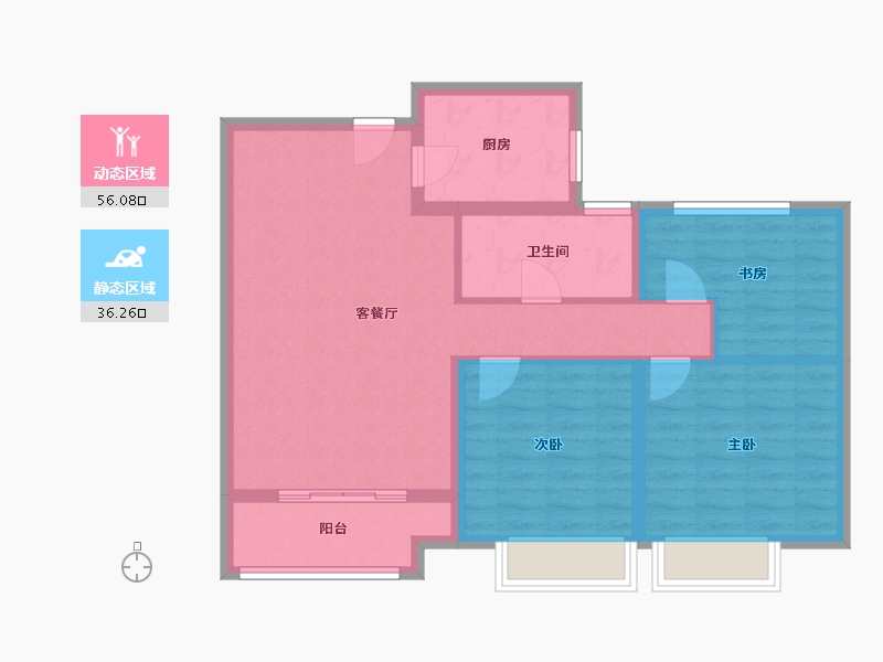 山东省-济宁市-绿地国际城-82.77-户型库-动静分区