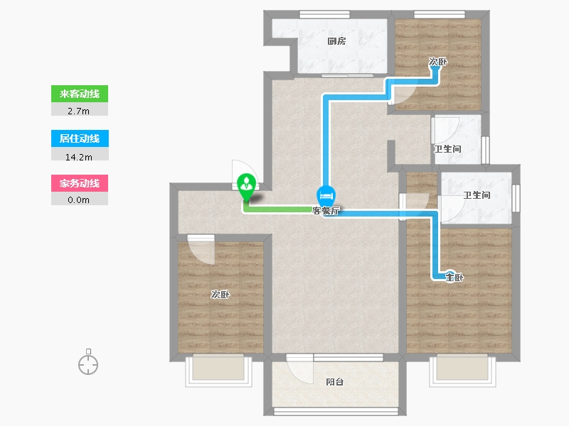 山东省-济宁市-九巨龙龙城公馆-95.00-户型库-动静线