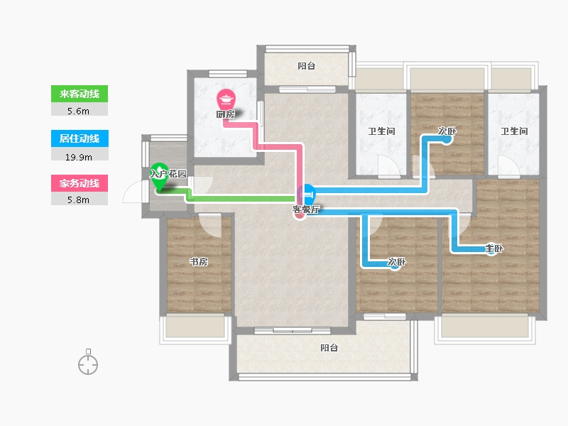 广东省-广州市-广州融创文旅城-B4区-110.00-户型库-动静线