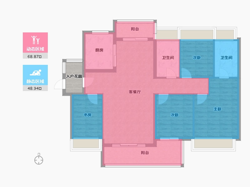 广东省-广州市-广州融创文旅城-B4区-110.00-户型库-动静分区