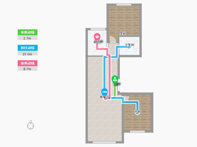 黑龙江省-鹤岗市-鼎都国际-85.66-户型库-动静线